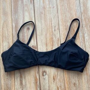 AE Women's Black Scoop Swim Top